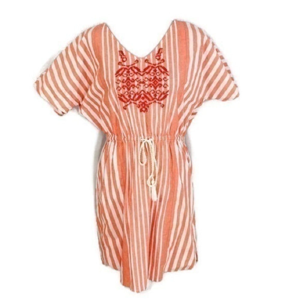 Tommy Hilfiger pink red & white striped dress C19